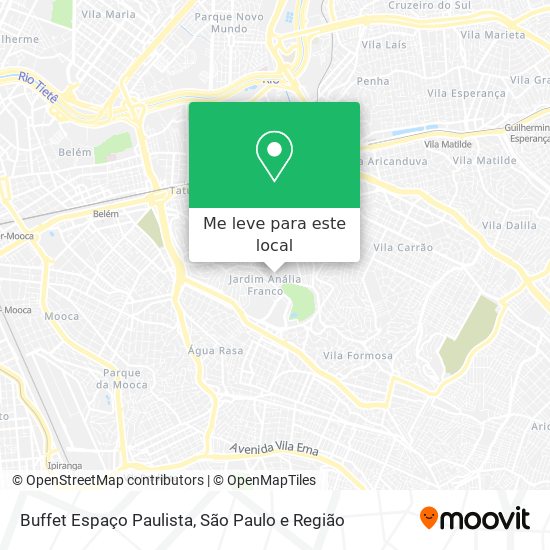 Buffet Espaço Paulista mapa
