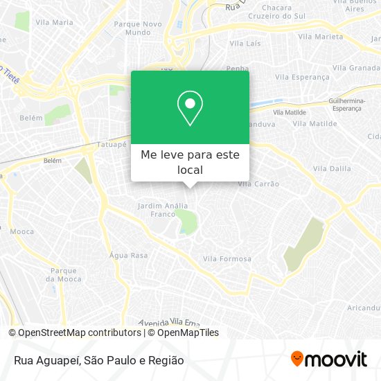 Rua Aguapeí mapa