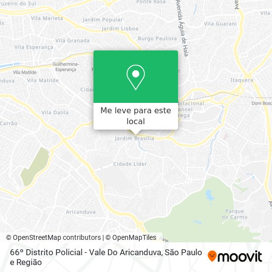 66º Distrito Policial - Vale Do Aricanduva mapa