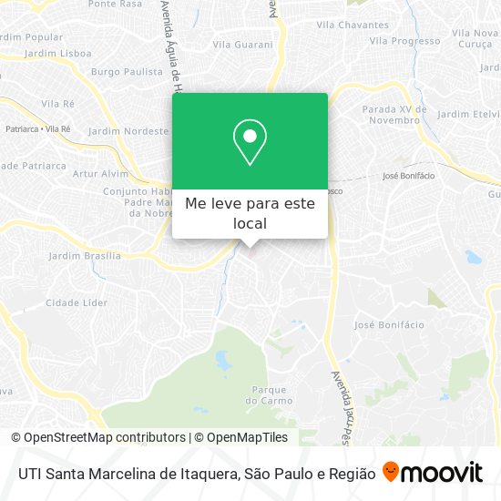 UTI Santa Marcelina de Itaquera mapa