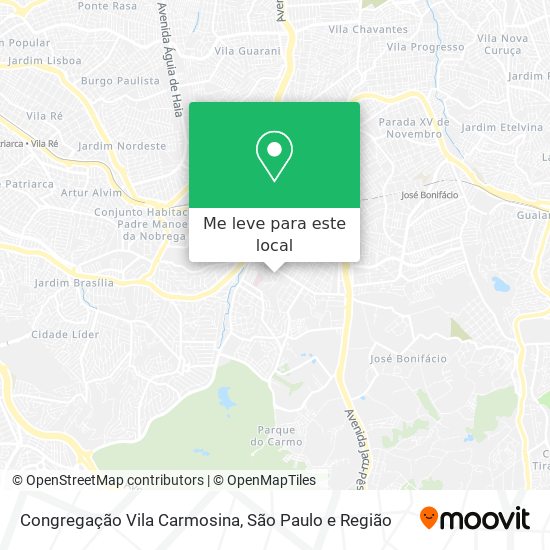 Congregação Vila Carmosina mapa