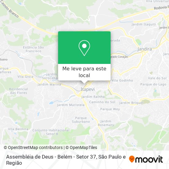 Assembléia de Deus - Belém - Setor 37 mapa