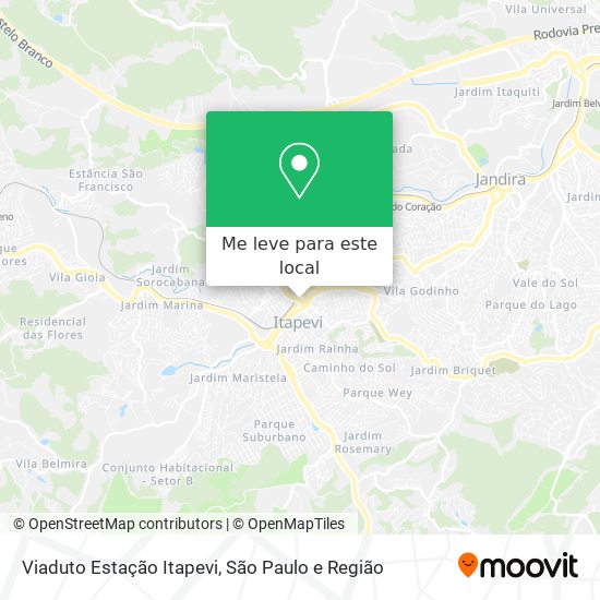 Viaduto Estação Itapevi mapa