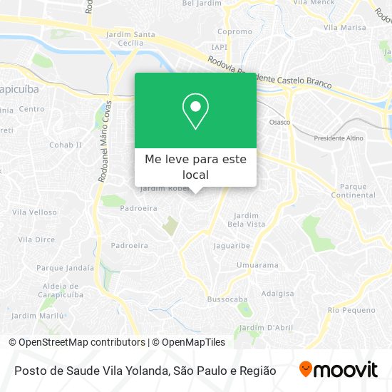 Posto de Saude Vila Yolanda mapa