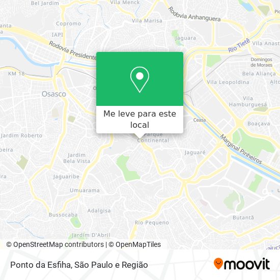 Ponto da Esfiha mapa