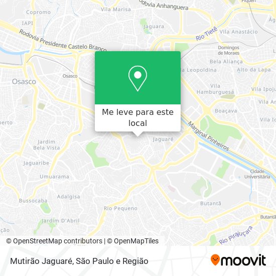 Mutirão Jaguaré mapa