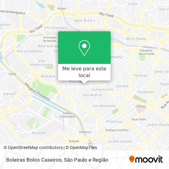 Boleiras Bolos Caseiros mapa