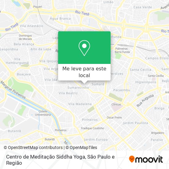 Centro de Meditação Siddha Yoga mapa