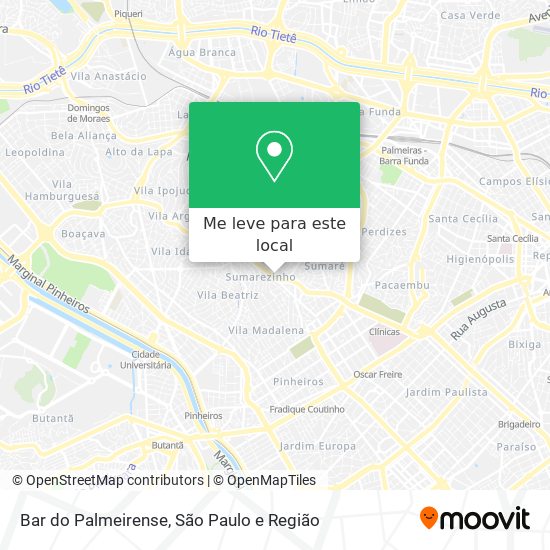 Bar do Palmeirense mapa