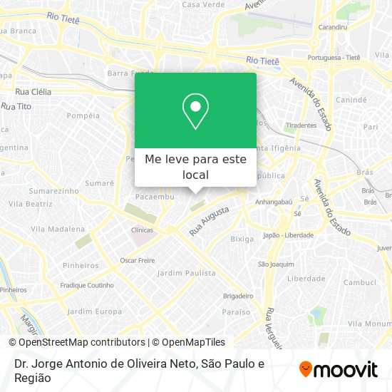 Dr. Jorge Antonio de Oliveira Neto mapa