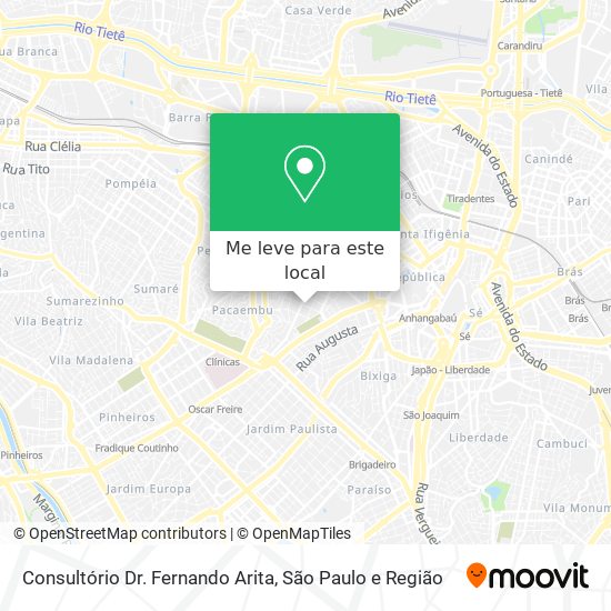 Consultório Dr. Fernando Arita mapa