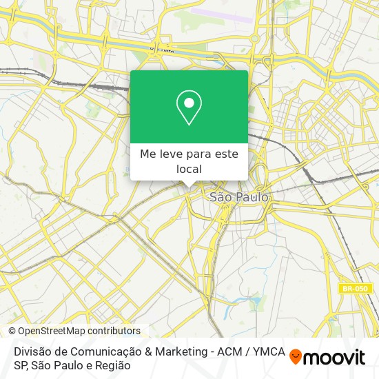Divisão de Comunicação & Marketing - ACM / YMCA SP mapa