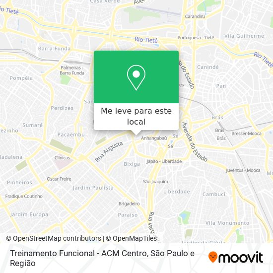 Treinamento Funcional - ACM Centro mapa