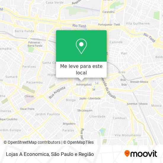 Lojas A Economica mapa