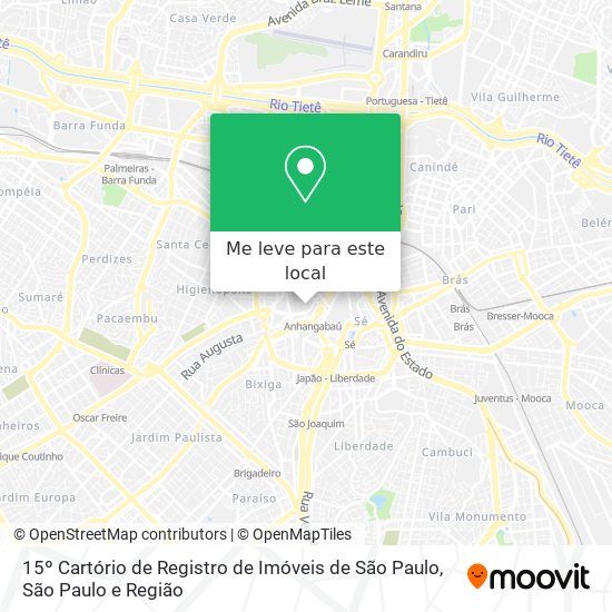 15º Cartório de Registro de Imóveis de São Paulo mapa