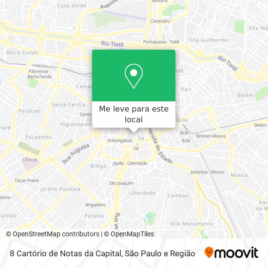 8 Cartório de Notas da Capital mapa