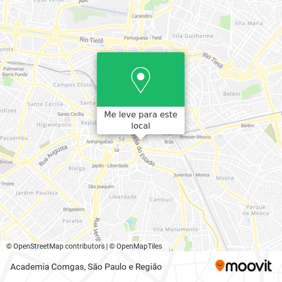 Academia Comgas mapa