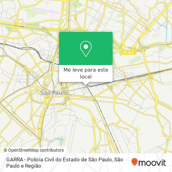 GARRA - Polícia Civil do Estado de São Paulo mapa