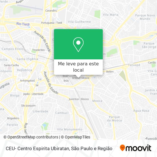 CEU- Centro Espirita Ubiratan mapa
