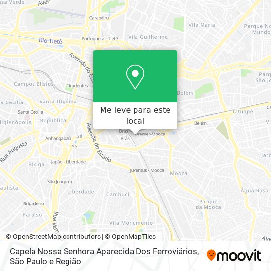 Capela Nossa Senhora Aparecida Dos Ferroviários mapa