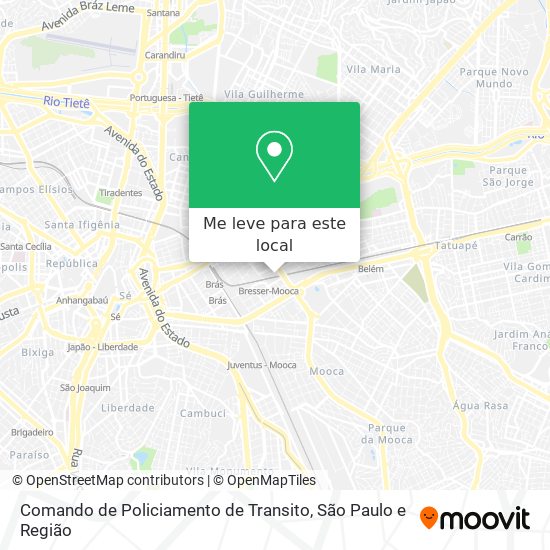 Comando de Policiamento de Transito mapa