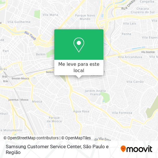 Samsung Customer Service Center mapa