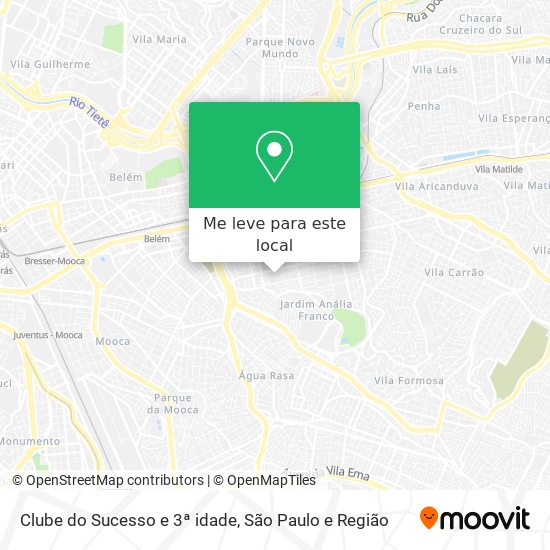 Clube do Sucesso e 3ª idade mapa