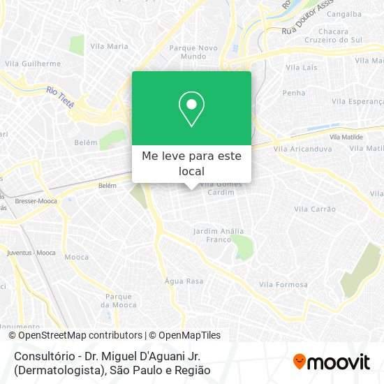 Consultório - Dr. Miguel D'Aguani Jr. (Dermatologista) mapa