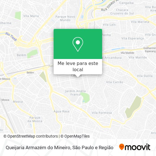 Queijaria Armazém do Mineiro mapa