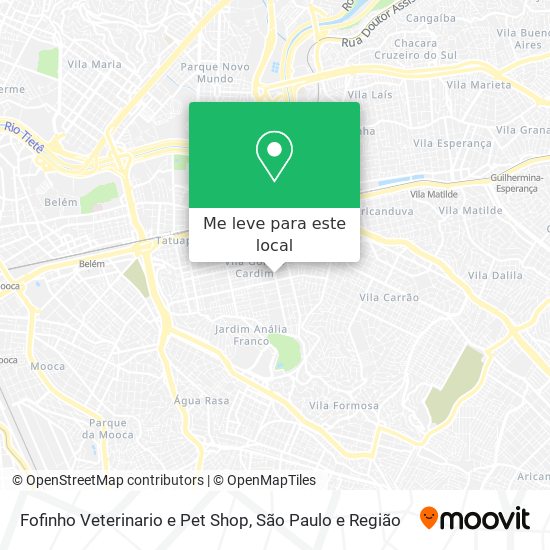 Fofinho Veterinario e Pet Shop mapa