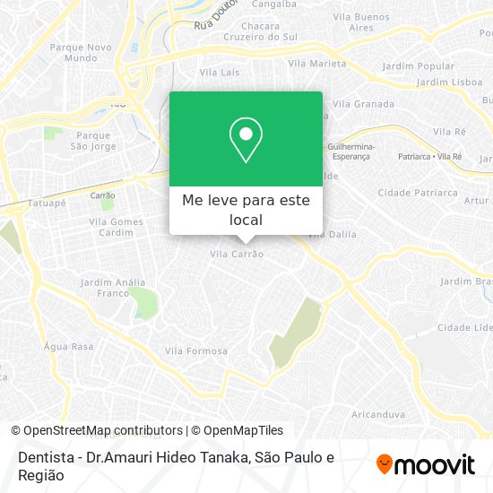 Dentista - Dr.Amauri Hideo Tanaka mapa