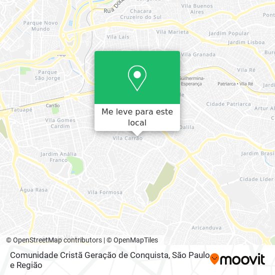 Comunidade Cristã Geração de Conquista mapa