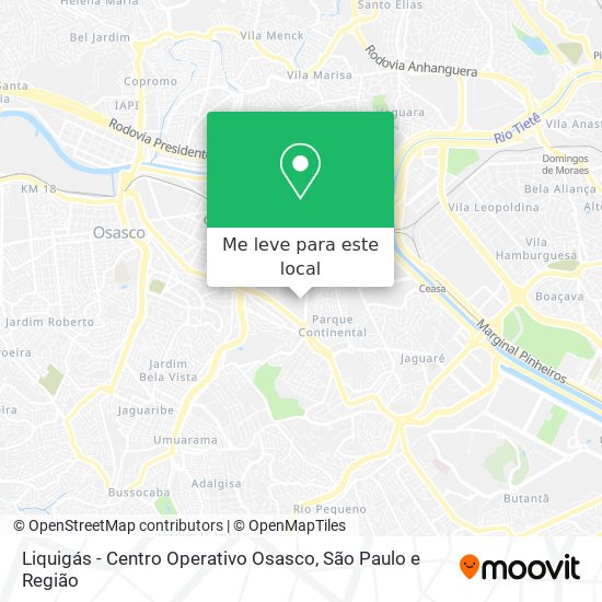 Liquigás - Centro Operativo Osasco mapa