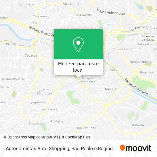 Autonomistas Auto Shopping mapa