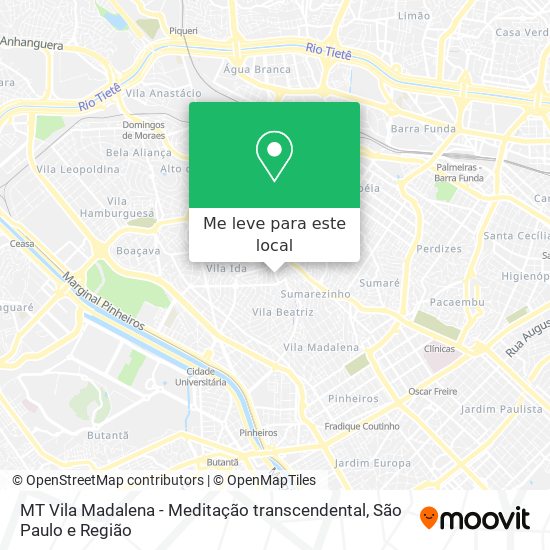 MT Vila Madalena - Meditação transcendental mapa