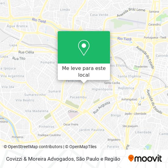 Covizzi & Moreira Advogados mapa