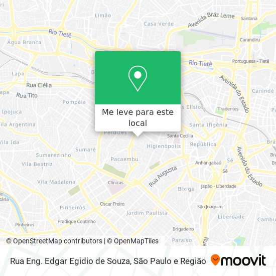 Rua Eng. Edgar Egidio de Souza mapa