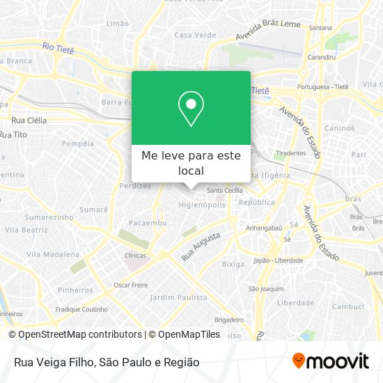 Rua Veiga Filho mapa