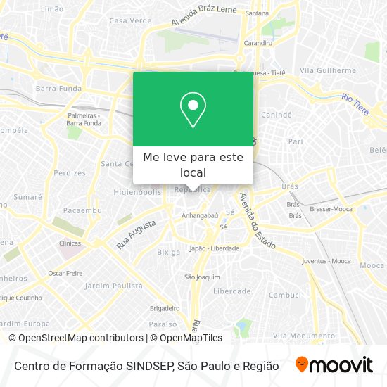 Centro de Formação SINDSEP mapa