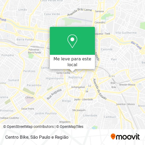 Centro Bike mapa