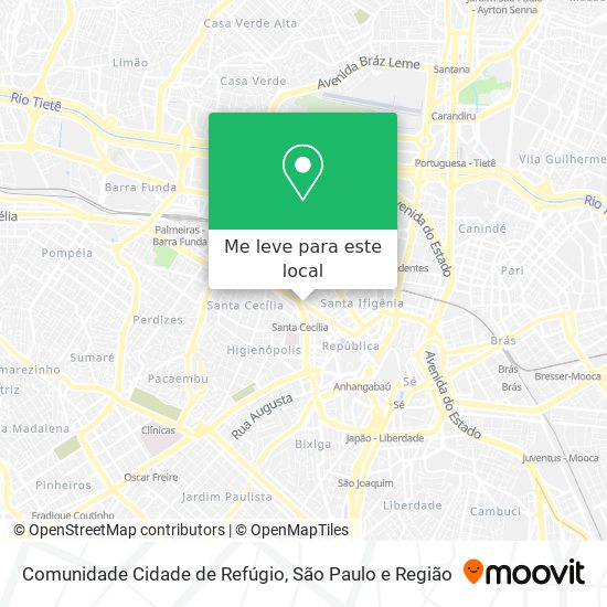 Comunidade Cidade de Refúgio mapa