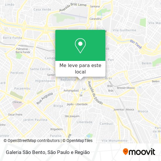 Galeria São Bento mapa