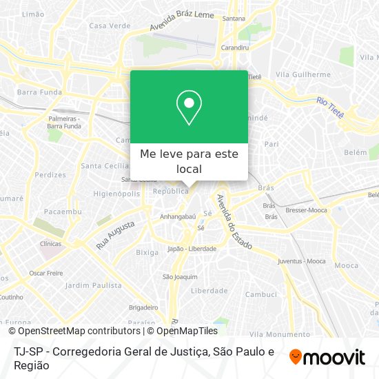 TJ-SP - Corregedoria Geral de Justiça mapa