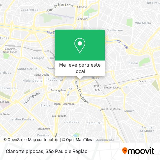 Cianorte pipocas mapa