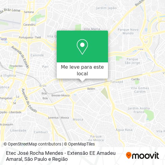 Etec José Rocha Mendes - Extensão EE Amadeu Amaral mapa
