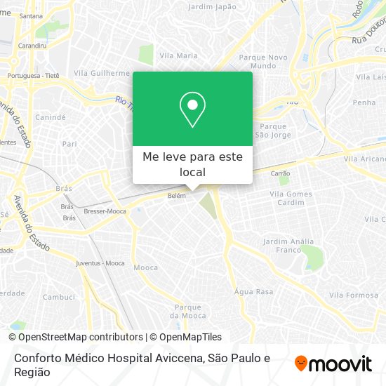 Conforto Médico Hospital Aviccena mapa
