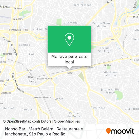 Nosso Bar - Metrô Belém - Restaurante e lanchonete. mapa