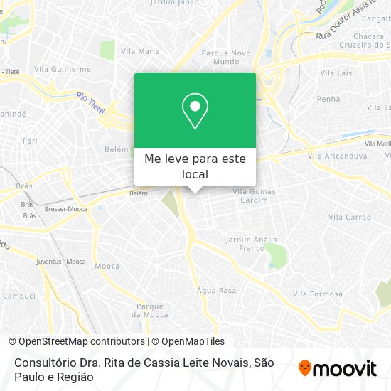 Consultório Dra. Rita de Cassia Leite Novais mapa
