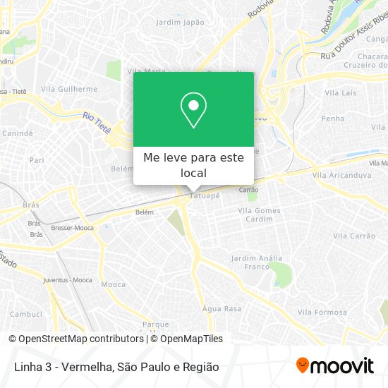 Linha 3 - Vermelha mapa