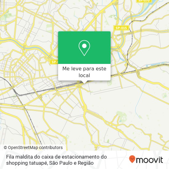 Fila maldita do caixa de estacionamento do shopping tatuapé mapa